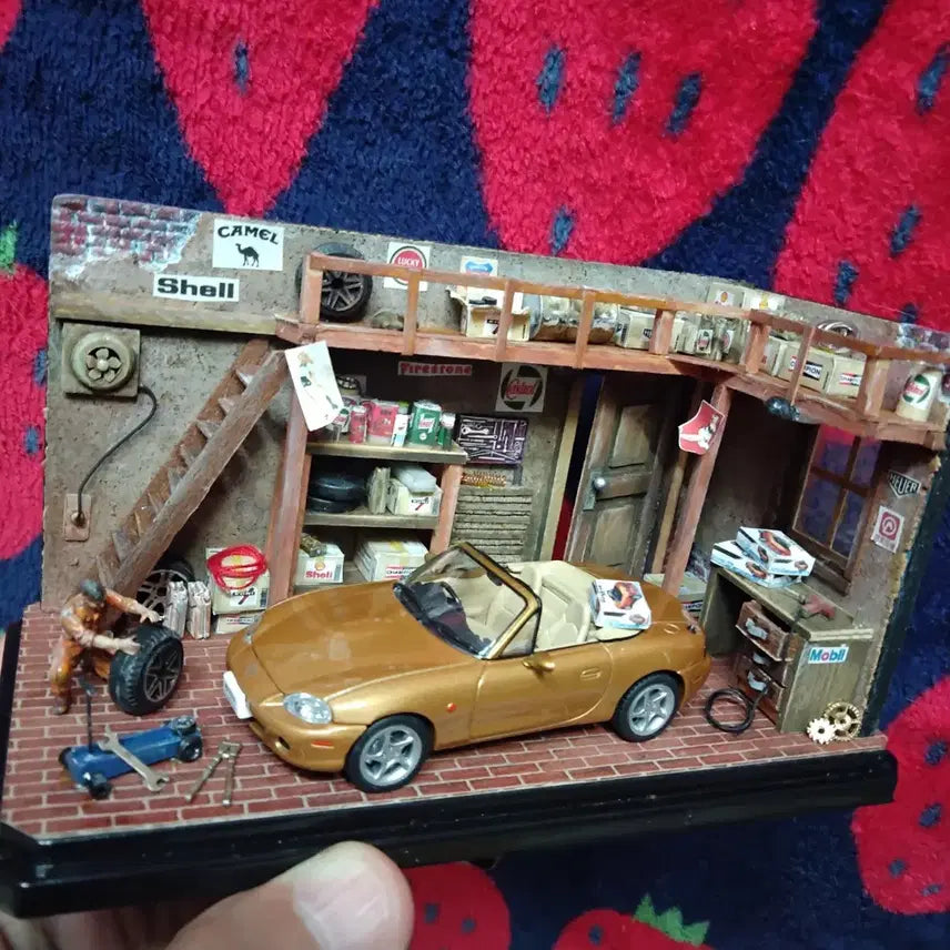[BUNJANG] 1/43 Scale Warehouse Garage Diorama (Personal Handcrafted) / 1/43 창고 정비소 디오라마(개인자작품)