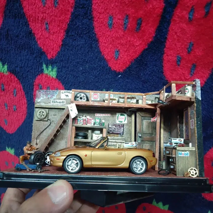 [BUNJANG] 1/43 Scale Warehouse Garage Diorama (Personal Handcrafted) / 1/43 창고 정비소 디오라마(개인자작품)
