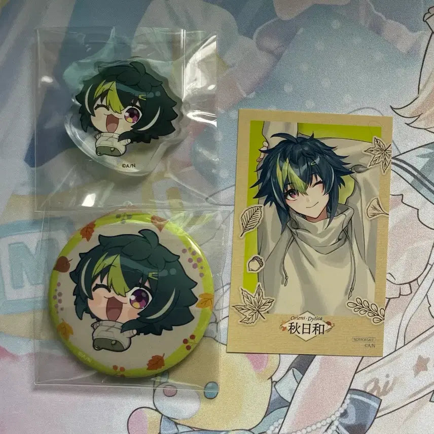 [BUNJANG] Nijisanji Inami Rai Manekineko Korotto Can Badge &amp; Cheki-style Sticker Set / 니지산지 이나미 라이 마네키네코 코롯토 캔뱃지 체키풍 스티커 세트