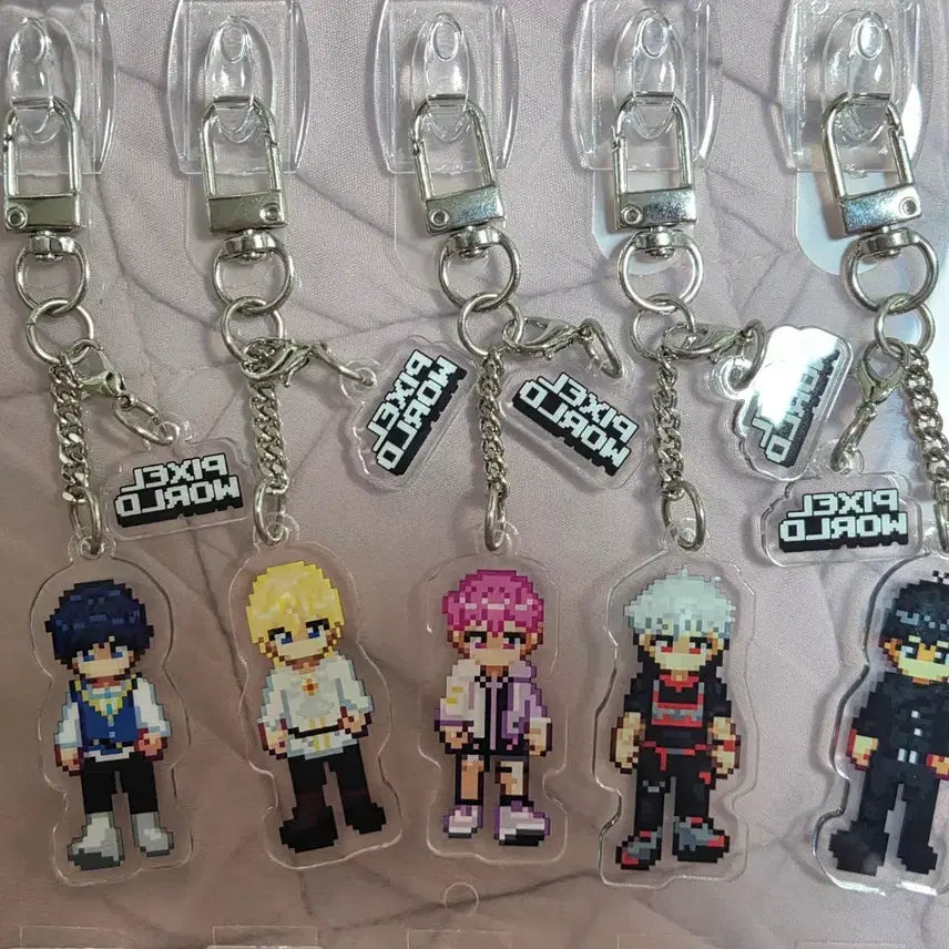 [BUNJANG] PLAVE Pixel Acrylic Keyring Bundle Set / 플레이브 굿즈 픽셀 아크릴 키링 일괄 양도