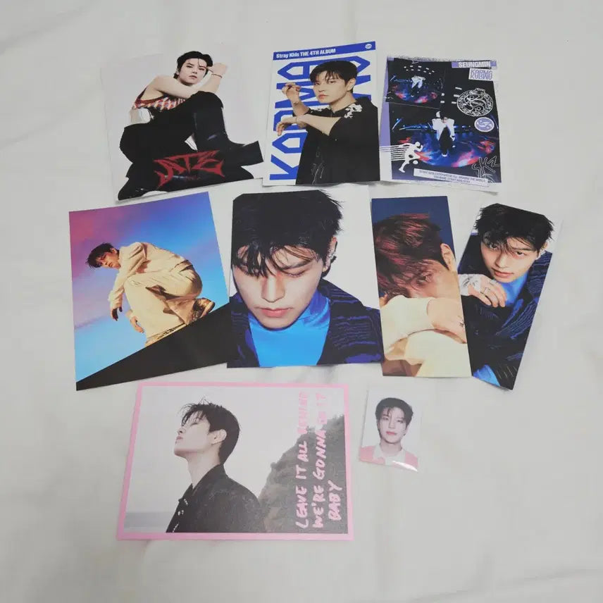 [BUNJANG] Stray Kids Seungmin Merchandise Bundle Set Postcard Poster Ticket Photocard Accordion / 스트레이키즈 승민 지류 굿즈 엠디 엽서 포스터 티켓 증사 증명사진 포카 아코디언 에이트 ate 카르마 karma 두잇 do it