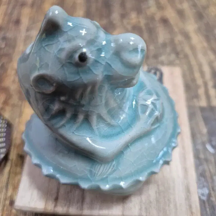 [BUNJANG] Hyoksan Bang Cheol-ju Celadon Dragon Inkstone / 혁산 방철주님 연적