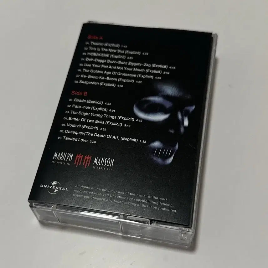 [BUNJANG] Marilyn Manson The Golden Age of Grotesque Limited Edition Cassette Tape / 마릴린 맨슨 The Golden Age of Grotesque 카세트 테이프