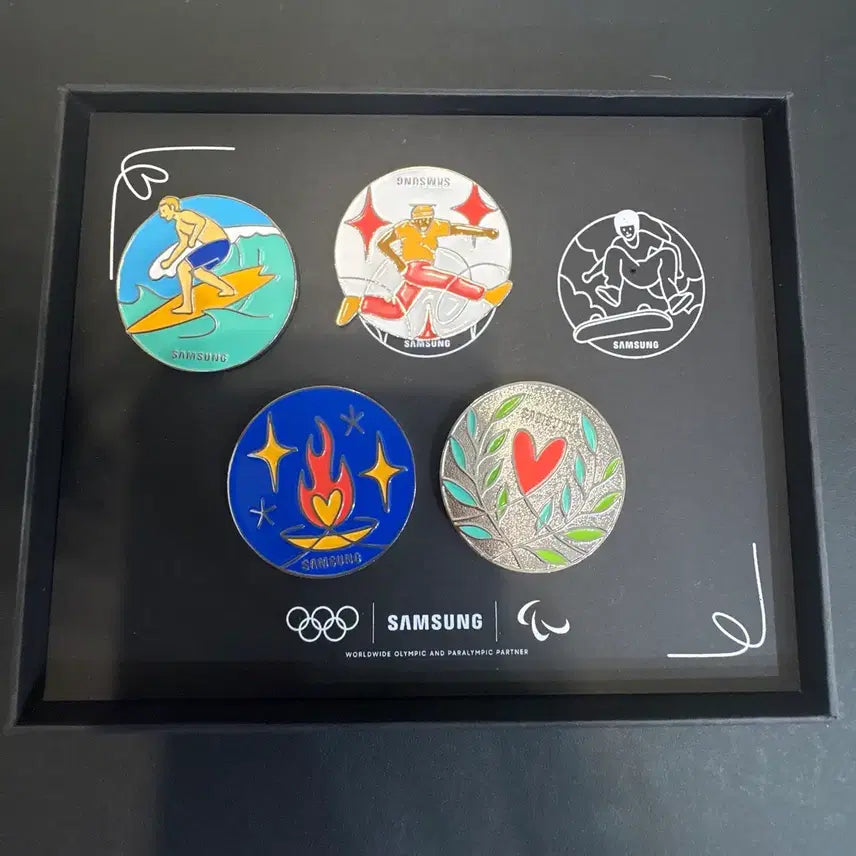 [BUNJANG] Samsung Olympic Commemorative Badge Set / 삼성 올림픽 기념 뱃지