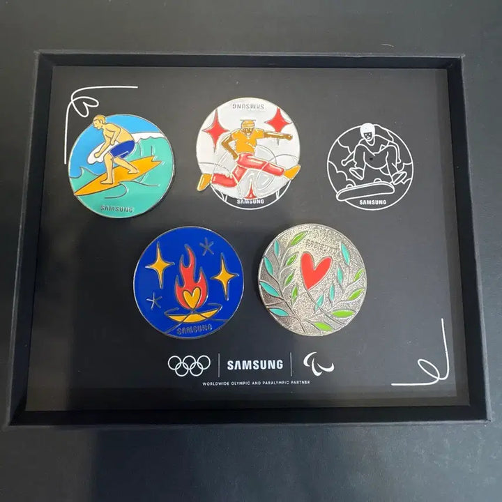 [BUNJANG] Samsung Olympic Commemorative Badge Set / 삼성 올림픽 기념 뱃지