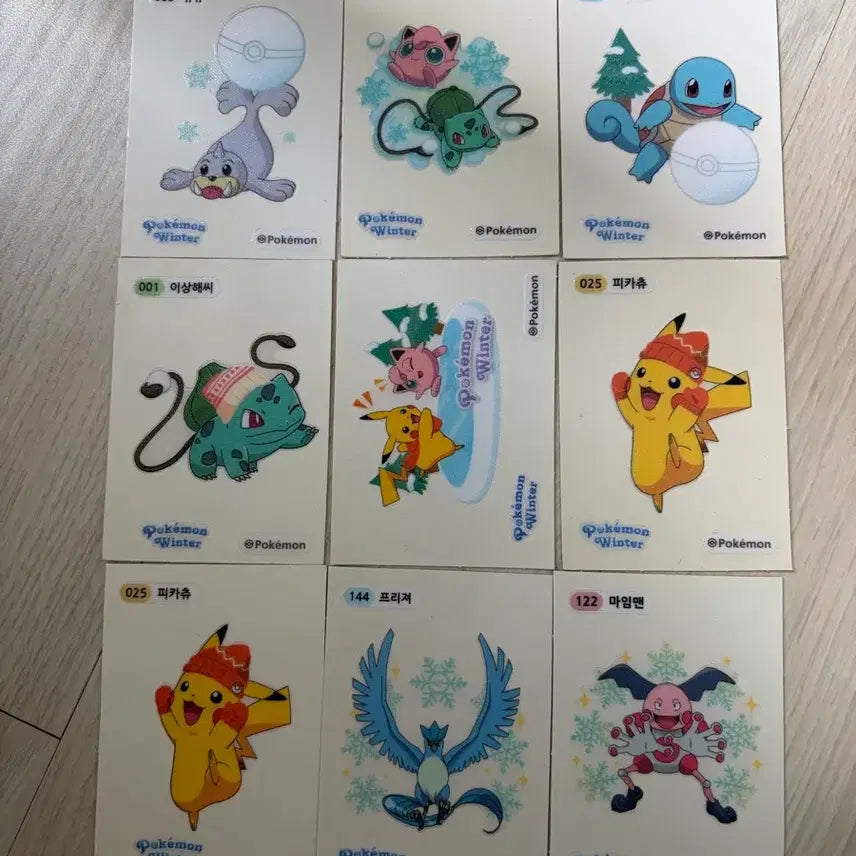 [BUNJANG] Pokemon Winter Tti Busil Individual Sale / 포켓몬 윈터띠부씰 낱개 판매