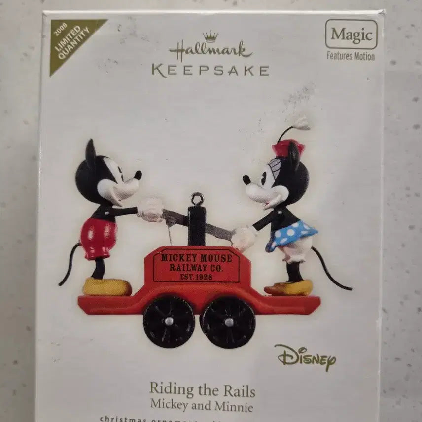 [BUNJANG] Hallmark Keepsake 2008 Limited Edition Mickey Mouse &amp; Minnie Mouse Christmas Ornament / 홀마크 키퍼세이크 2008 리미티드 에디션 미키마우스 미니마우스 크리스마스 오너먼트