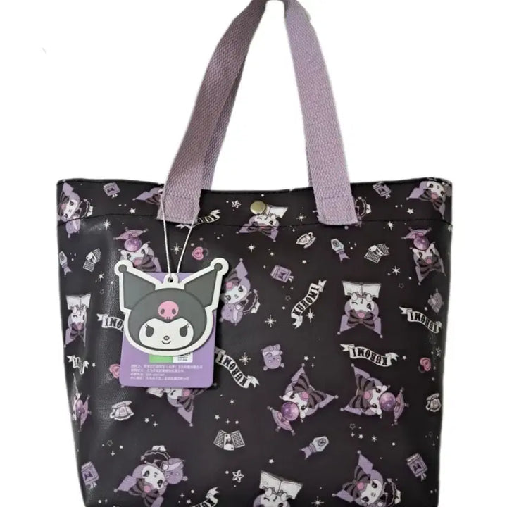 [BUNJANG] Sanrio Kuromi Pattern Tote Bag Beach Bag / 수입 정품 산리오 쿠로미 패턴 토트백 비치 가방