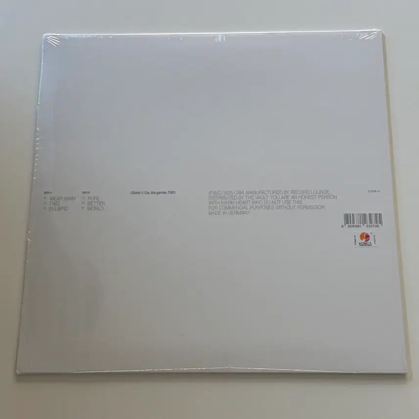 [BUNJANG] OZONE X Car, the Garden - TWO Cool Gray Colored LP / 오존 X 카더가든 - TWO [쿨 그레이 컬러 LP]