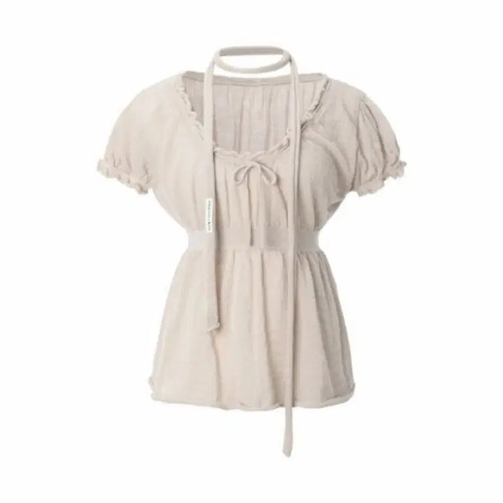 [BUNJANG] Three Times Berry Puff Top Beige (IVE Rei Wear) / 아이브 레이 착용 ) 쓰리타임즈 베리 퍼프탑 베이지 판매