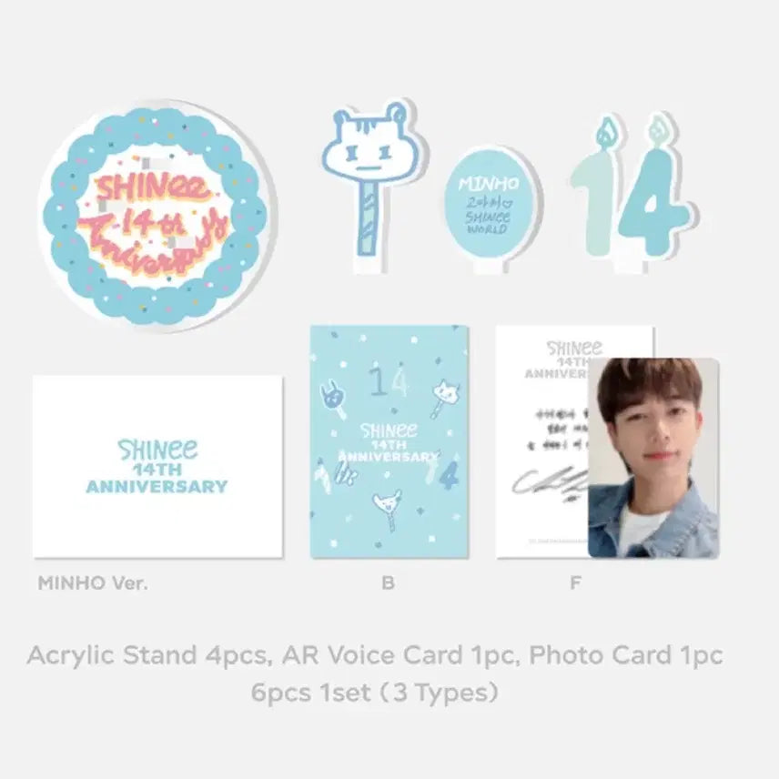 [BUNJANG] SHINee Minho 14th Anniversary Acrylic Stand AR Voice Set / 샤이니 민호 14주년 아크릴 스탠드 AR 보이스 세트