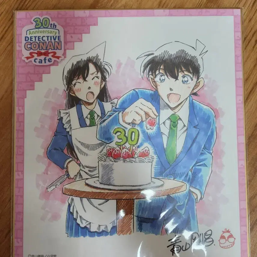 [BUNJANG] Detective Conan 30th Anniversary Shinran Illustration Shikishi Board / 명탐정코난 30주년 신란 일러스트 색지 신이치 란