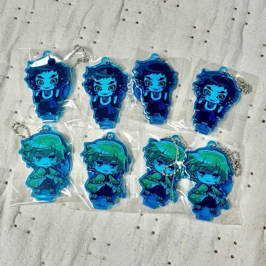 [BUNJANG] Demon Slayer: Kimetsu no Yaiba Kaigaku, Zenitsu, Kokushibo Acrylic Stand &amp; Keyring Bundle Set / 일괄) 귀칼 귀멸의 칼날 카이가쿠 젠이츠 코코미에 아크릴 스탠드 키링