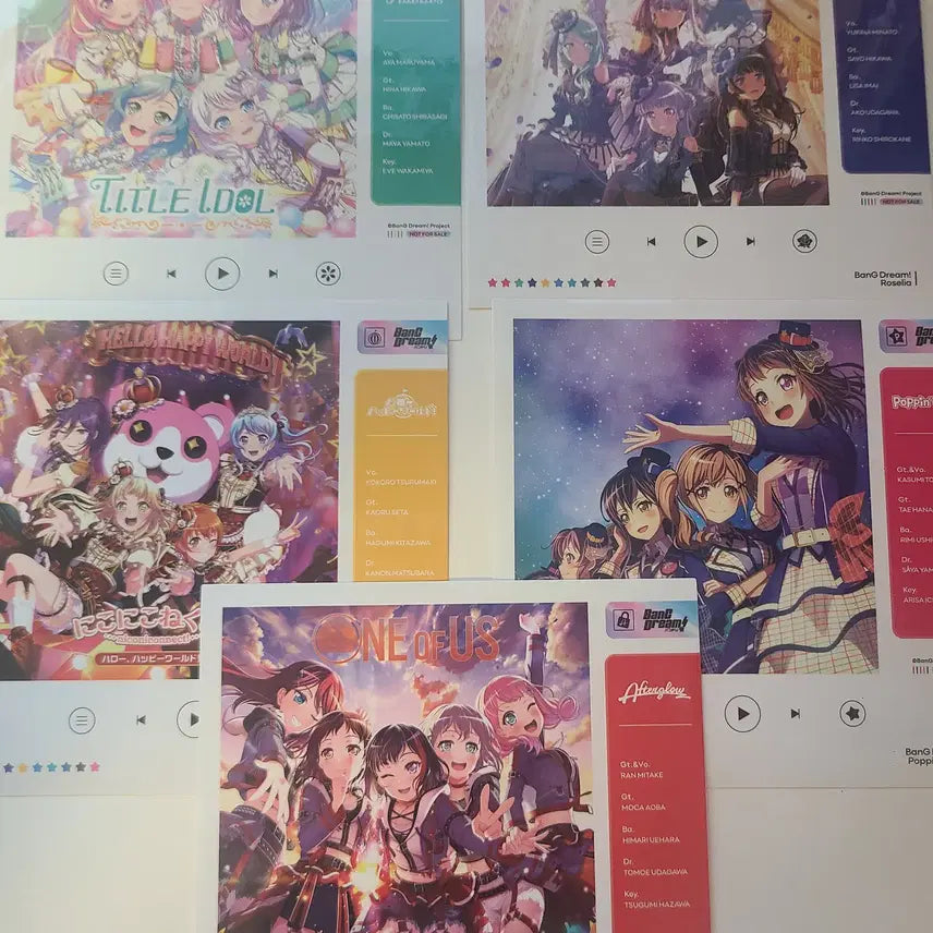 [BUNJANG] BanG Dream! Stickers / 뱅드림 스티커