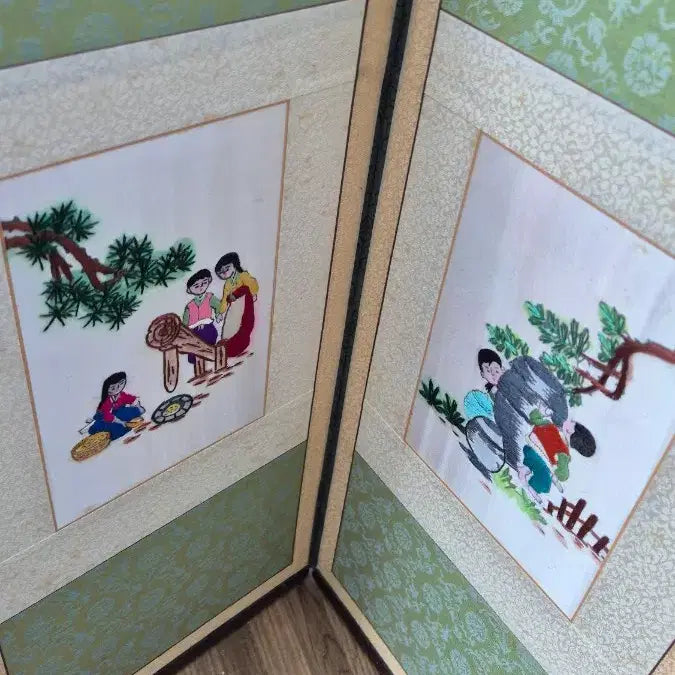 [BUNJANG] 6-Panel Folding Screen Embroidery Art / 6폭24   48 센치수예품