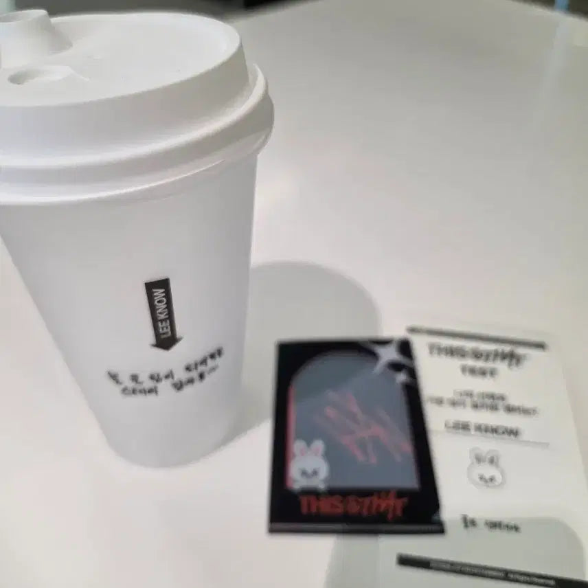 [BUNJANG] Stray Kids SKZ THIS MAN POP-UP Lee Know Reusable Cup L-Holder Receipt Bundle Set / 스트레이키즈 스키즈 디스앤댓 팝업 입장특전 리노