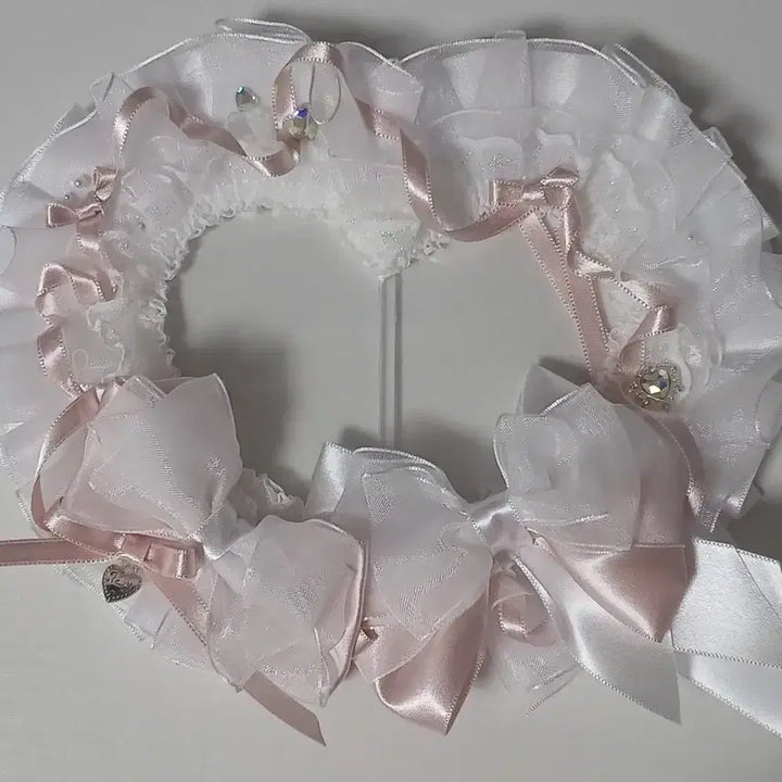 [BUNJANG] Ribbon Lace Heart Toploader / 리본 레이스 하트 탑로더