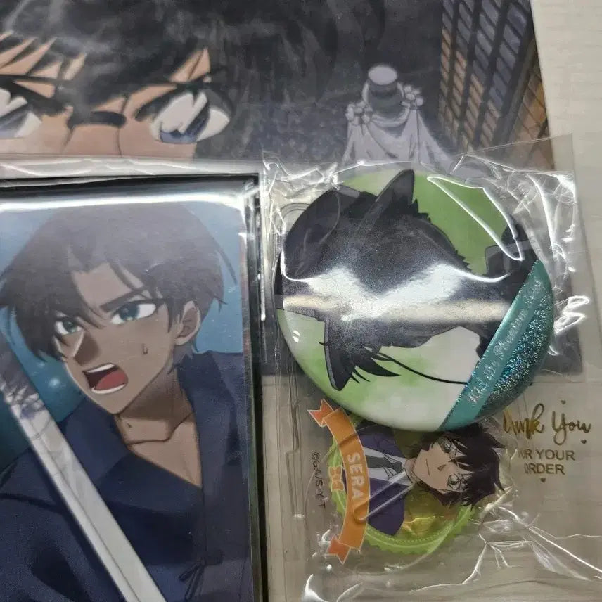 [BUNJANG] Detective Conan Kaito Kid Heiji Pentagram Lenticular Photocard &amp; Badge Bundle Set / 명탐정 코난 괴도키드 하인성 펜타그램 렌터큘러등 굿즈 일괄
