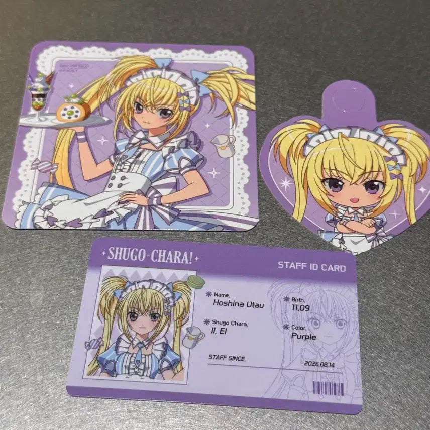 [BUNJANG] Shugo Chara! Pop-Up Store Sera ID Card / 캐릭캐릭체인지 콜라보 카페 팝퍼블 세라세트 일괄