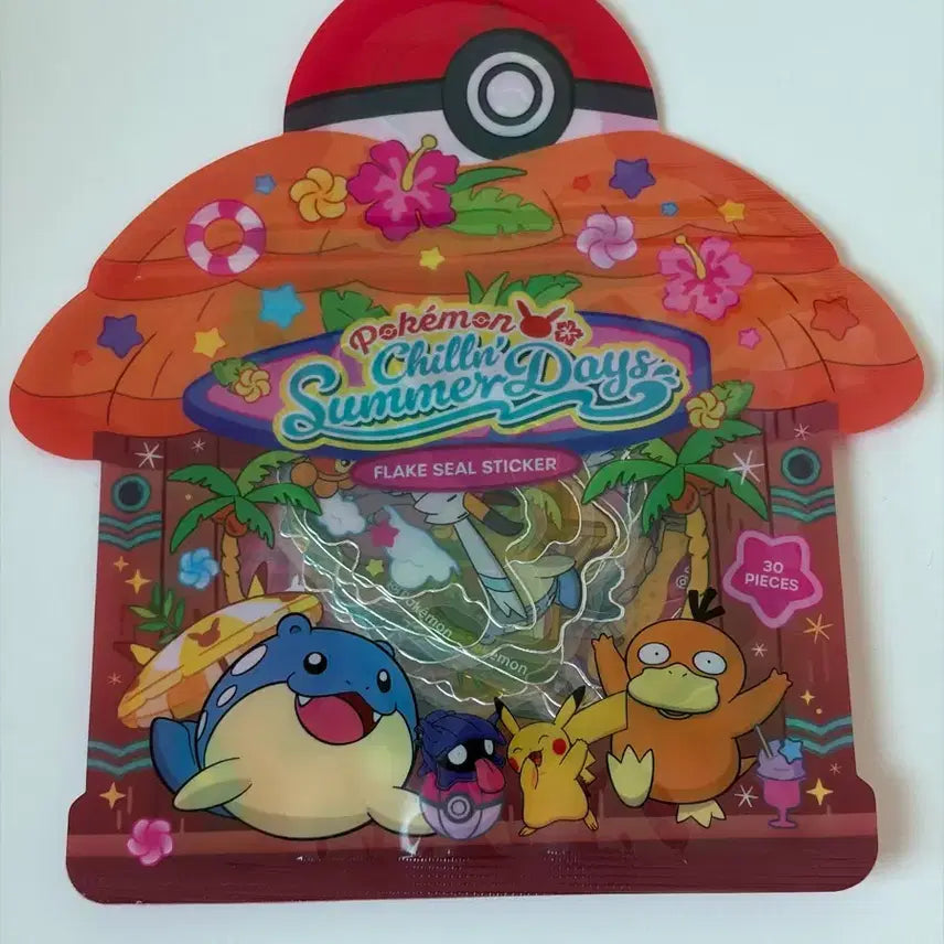 [BUNJANG] Pokemon Center Busan 30th Anniversary Leisurely Vacation Die-cut Sticker / 포켓몬스터 부산 팝업 30주년 느긋느긋 바캉스 조각 스티커 거의 정가
