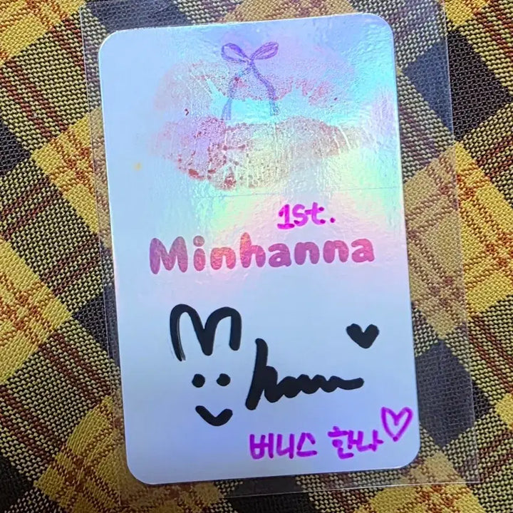 [BUNJANG] Min Hanna Racing Model Signed Kiss Photocard / 레이싱모델 민한나 kiss 포토카드