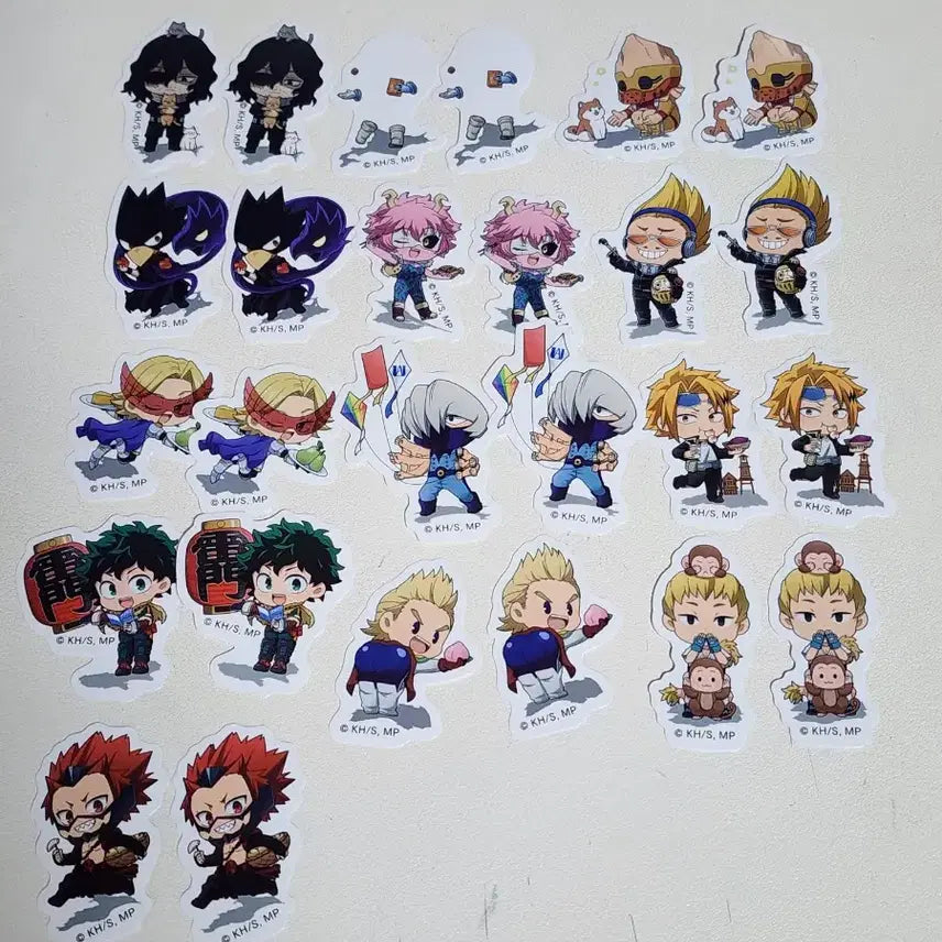 [BUNJANG] My Hero Academia Seal Sticker Set - Aizawa, Midoriya, Kirishima, Kaminari, Tokoyami, Aoyama / 히로아카 씰스티커 아이자와 미도리야 키리시마 카미나리 토코야미 아오야마