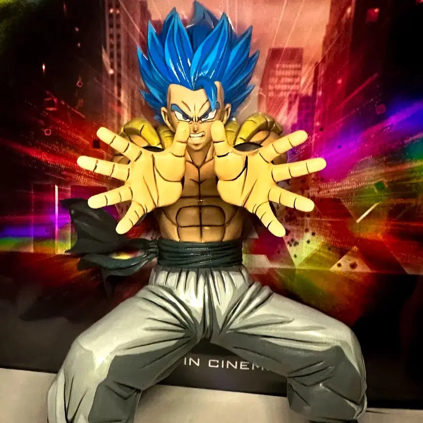 [BUNJANG] Dragon Ball Z Super Saiyan Gogeta "Manga Dimension" Inspired Resin Figure - Necromancer 2D Anime Repaint / 드래곤볼 피규어 손오공 퓨전 (오지터) 레진 망가디멘션 리페인팅 룩업 애니도색 2D리페인트 망가도색 만화 붓도색 채색 도장 피규어 작품 베지터 + 손오공 최강의 전사