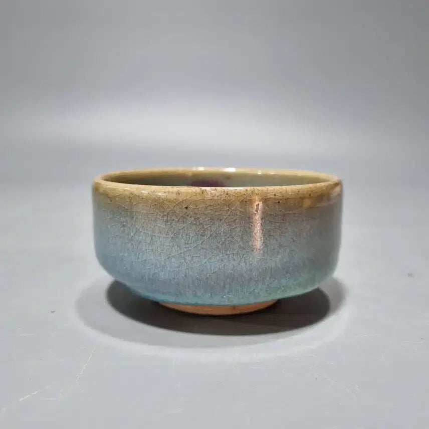 [BUNJANG] Goryeo Celadon "Cheongnam" Glazed Tea Bowl with Red Spots / 균요 청람유 홍반 다완. 지름9 높이 4.7