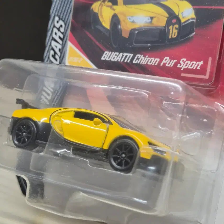 [BUNJANG] Majorette Bugatti Chiron Pur Sport Yellow Diecast Car / 마조렛 부가티 시론 퓨어 스포츠 옐로우 다이캐스트