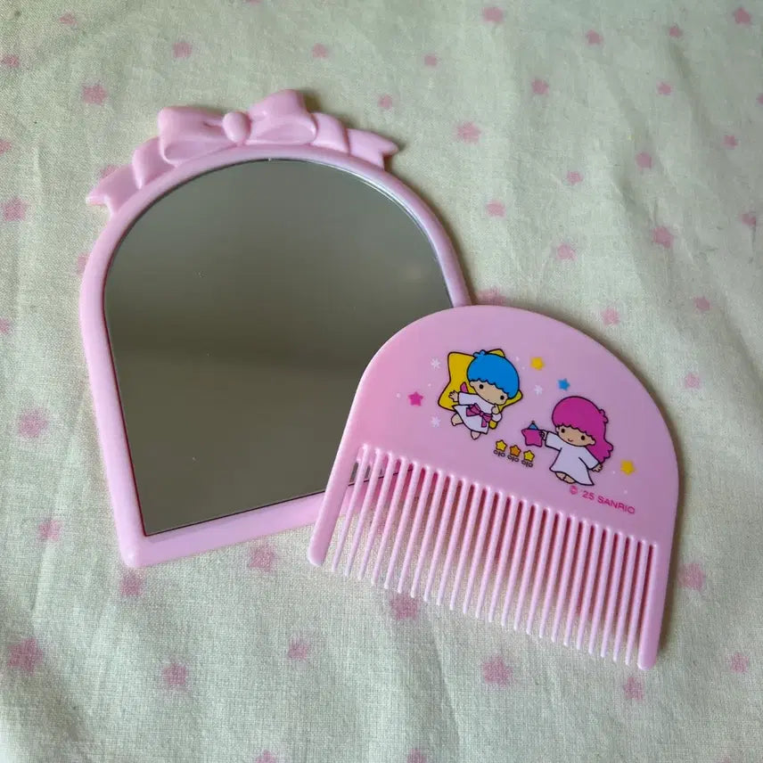 [BUNJANG] Kiki Lala Mirror and Comb Set Little Twin Stars / 키키라라 빗 거울 세트 리틀트윈스타