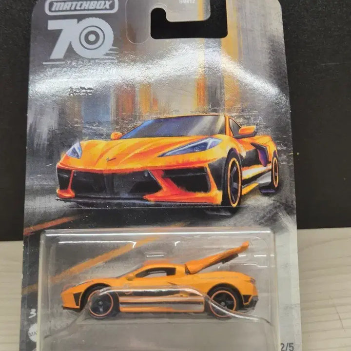 [BUNJANG] Matchbox 70th Anniversary 2020 Chevrolet Corvette C8 Matte Orange Diecast Model / 매치박스 70주년 2020 쉐보레 콜벳 C8  무광 주황색 다이캐스트