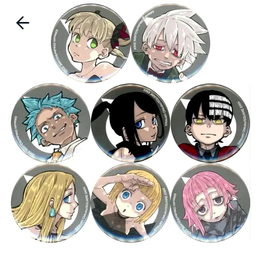 [BUNJANG] Soul Eater Original Art Exhibition 8-Piece Badge Set / 소울이터 원화전 뱃지 8종 세트