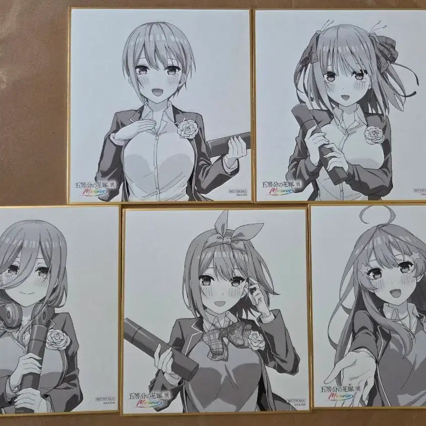 [BUNJANG] The Quintessential Quintuplets Shikishi Art Board Bundle Set / 일괄) 오등분의 신부 색지