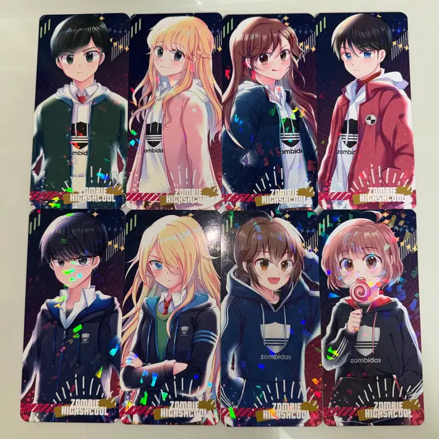 [BUNJANG] Zombie High Fashion Illustration Card Set (8 Types) / 좀비고 패션 일러스트 카드 8종 일괄