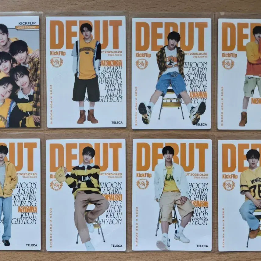 [BUNJANG] Tereca 2025 K-Pop Rookies Kickflip Magazine + 8 Team Cards Bundle Set / 2025 테레카 KPOP 루키 킥플립 매거진 + 팀카드 8장랏 판매합니다.