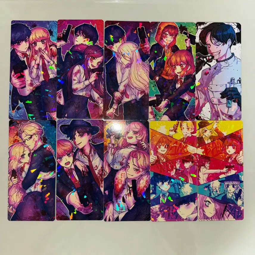 [BUNJANG] Zombie High Mafia Illustration Card 10 Type Set Bundle / 좀비고 마피아 일러스트 카드 10종 세트 일괄