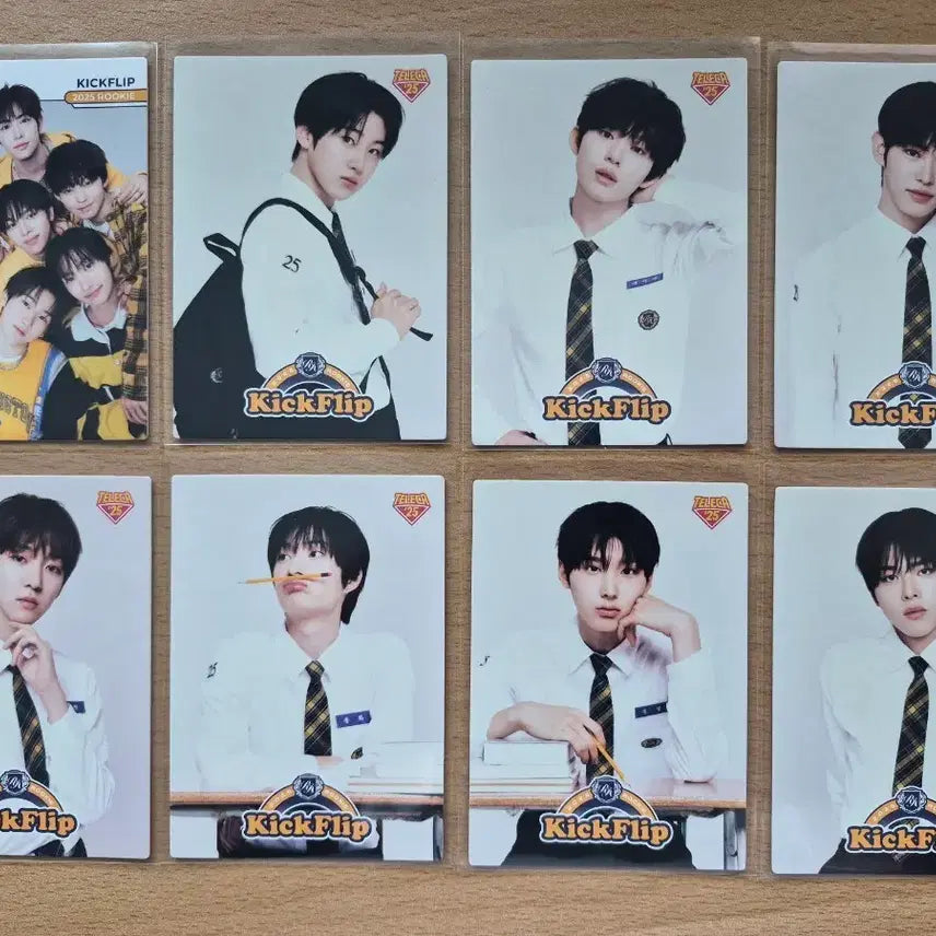 [BUNJANG] 2025 Teleca KPOP Rookie Kickflip Teleca + Team Card Bundle Set / 2025 테레카 KPOP 루키 킥플립 테레카 + 팀카드 8장랏 판매합니다.