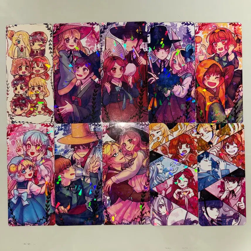 [BUNJANG] Zombie High School Hanbok Illustration Card 10 Types Set Bundle / 좀비고 한복 일러스트 카드 10종 세트 일괄