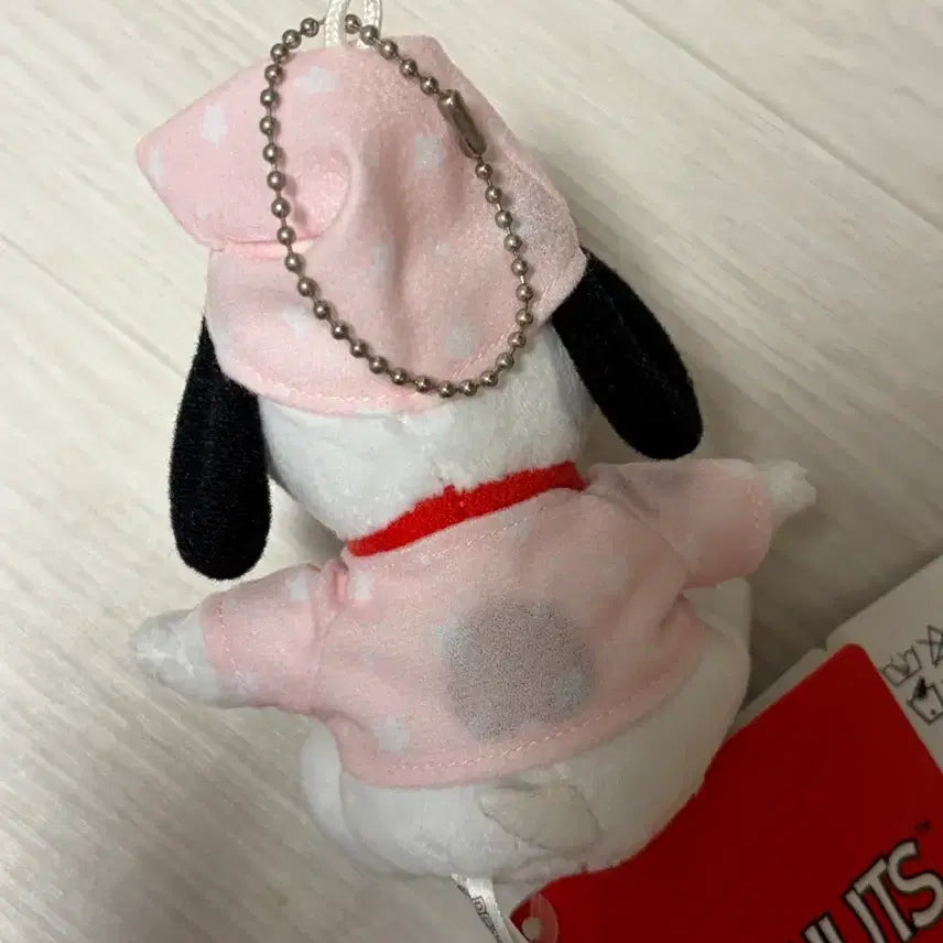 [BUNJANG] Peanuts Snoopy Pajama Keyring Doll Pink / 피너츠 스누피 파자마 잠옷 키링 인형 핑크