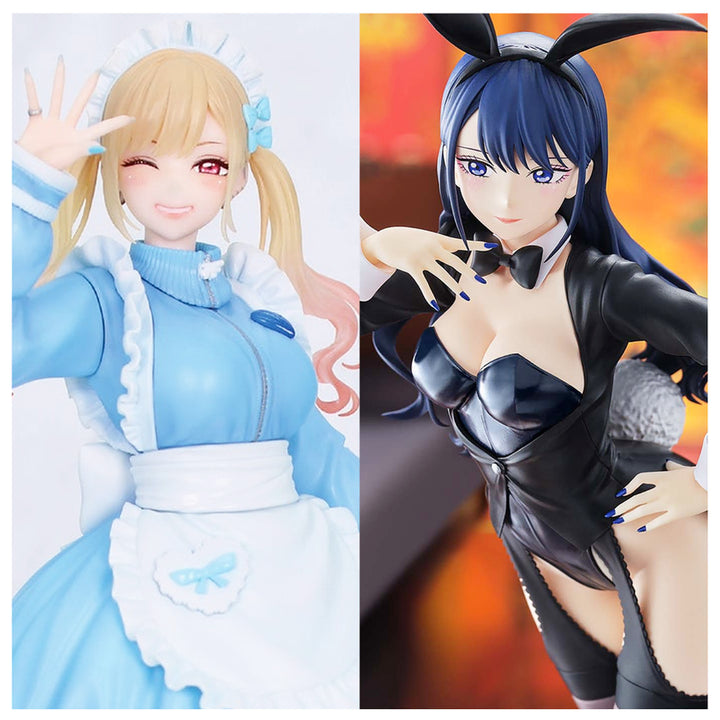 [BUNJANG] My Dress-Up Darling Marin Kitagawa Bunny Girl &amp; Jersey Maid Figure Bundle Set (Sealed) / (미개봉) 비스크돌 그비돌 키타가와 마린 G&amp;G 바니걸 &amp; 저지 메이드 피규어 일괄 세트