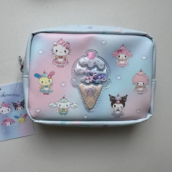 [BUNJANG] Sanrio Dreaming Ice Cream Series Pouch / 산리오 드리밍 아이스크림 시리즈 파우치 새상품