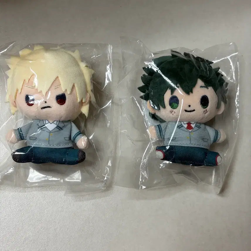 [BUNJANG] My Hero Academia Bakugo Midoriya Mochi Mochi Plush Doll Set / 나의 히어로 아카데미아 히로아카 바쿠고 미도리야 못치비 모치비 누이 인형