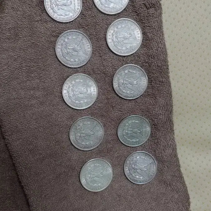 [BUNJANG] Morgan Dollar Uncirculated 10-Piece Bundle / 은화 모건달러 10개 미사용급 일괄 팝니다.