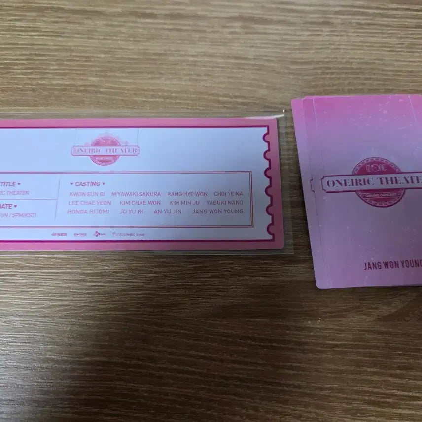 [BUNJANG] IZ*ONE Oneiric Theater Photocard Ticket Card Set / 아이즈원 오나이릭시어터 포토카드 티켓카드 세트