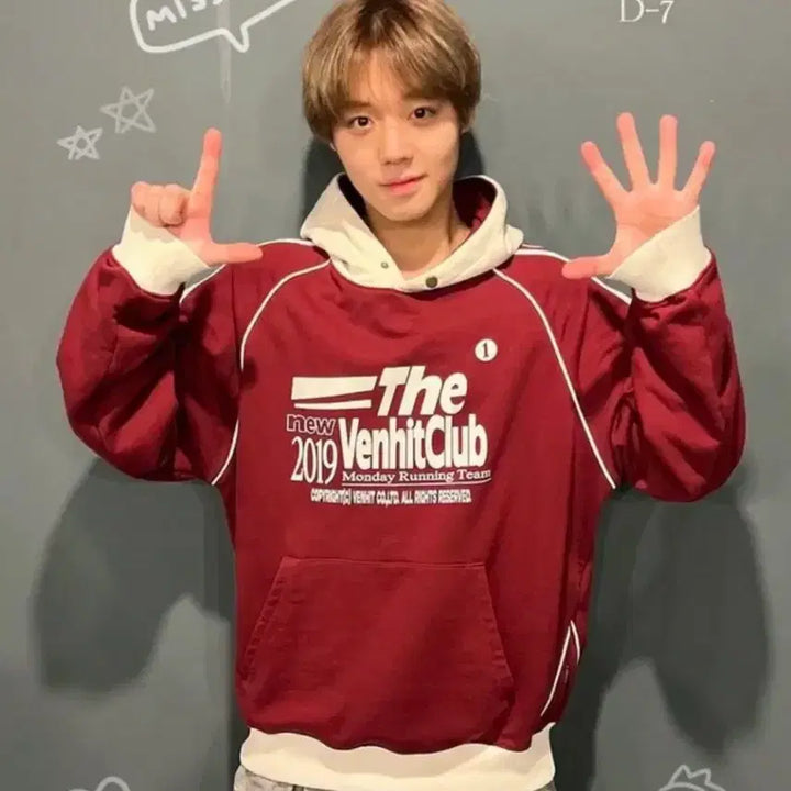 [BUNJANG] Park Jihoon Benhit Burgundy Hoodie (Size M) / 박지훈 손민수 손민수템 벤힛 버건디 후드티