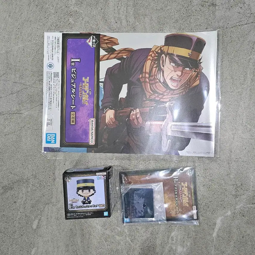 [BUNJANG] Golden Kamuy Ichiban Kuji Bundle (E, H, I Prize) - Chokonokko, Acrylic Stand, Illustration Sheet / [골든카무이] 이치방쿠지 일괄 - E상 I상 H상 - 초코노코, 아크릴스탠드, 일러스트시트