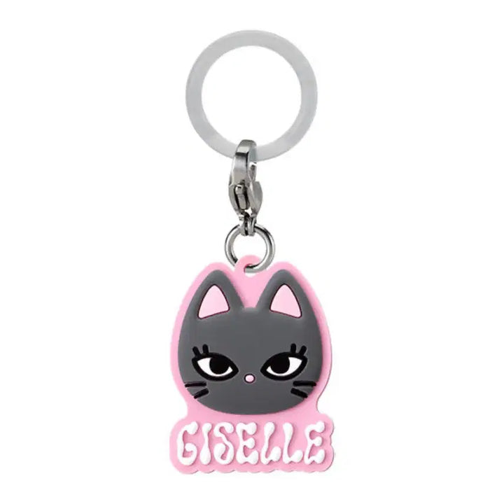[BUNJANG] Aespa Wishplus Gachapon Gachamaru Jiselle Cat Charm Pink / 에스파 위플래쉬 가챠 메지루시 팝니다 지젤 고양이 키링 핑크