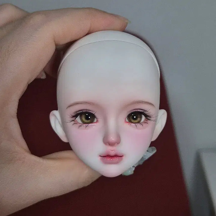 [BUNJANG] Nansing Type MSD Doll Head (Mia-bag Skintone, Soft PVC) - Makeup Applied / 풀박스 구관 msd 헤드 구체관절인형 메이크업된 헤드
