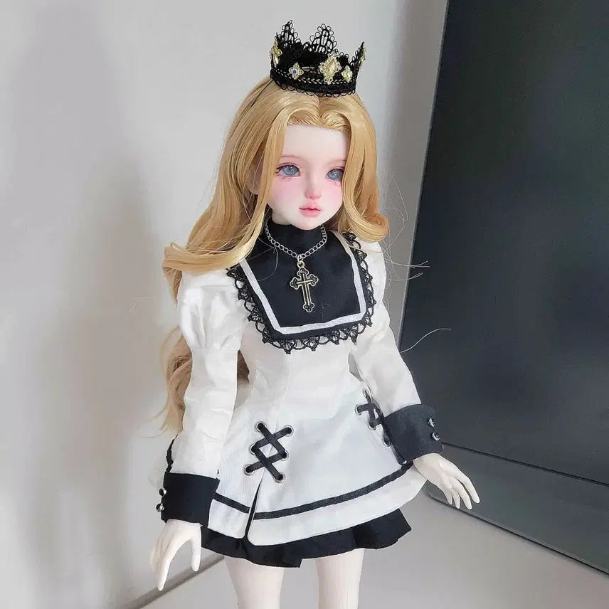 [BUNJANG] Nansing Type MSD Doll Head (Mia-bag Skintone, Soft PVC) - Makeup Applied / 풀박스 구관 msd 헤드 구체관절인형 메이크업된 헤드