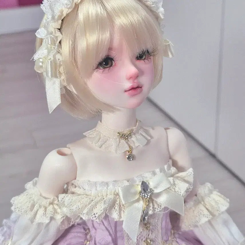 [BUNJANG] Nansing Type MSD Doll Head (Mia-bag Skintone, Soft PVC) - Makeup Applied / 풀박스 구관 msd 헤드 구체관절인형 메이크업된 헤드